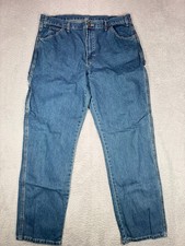 Dickies Jeans Men's 38x34 Blue Carpenter Relaxed Medium Wash