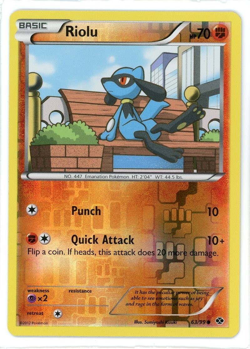 Riolu Reverse Holo 63/99 Next Destinies Pokemon Card