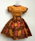 Fits Vintage Barbie Doll Clone Cotton Dress w. Snaps 1960s, CUTE!