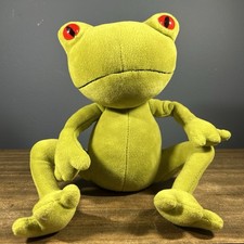 Jellycat Tad Tree Frog Red Eyes JellyCat London Plush Stuffed Animal Retired