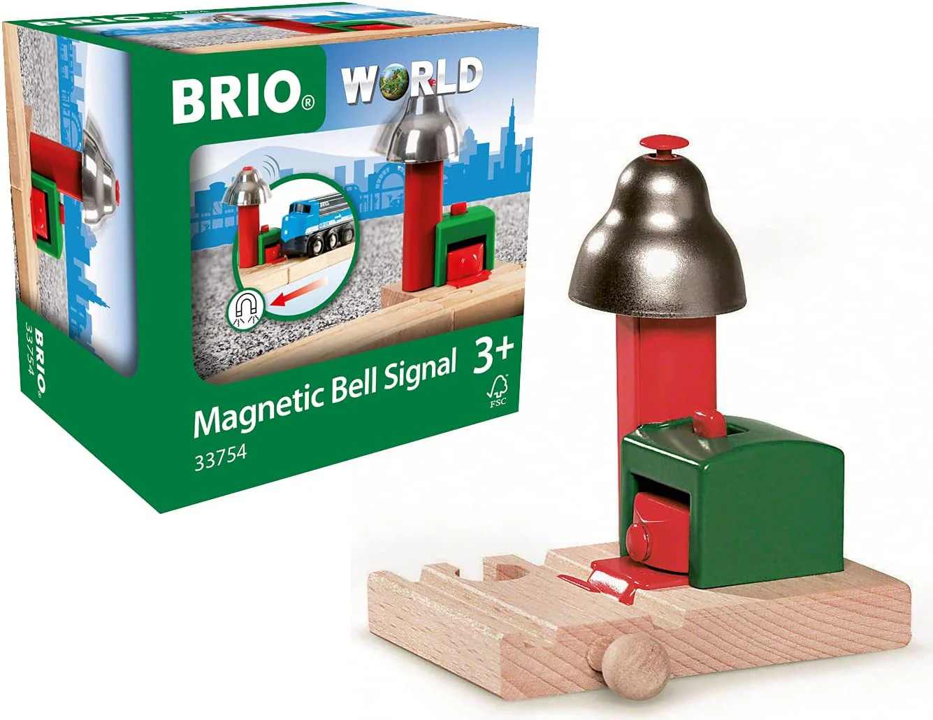 Brio 33754 BRIO WORLD - Magnetic Bell Signal for Railway