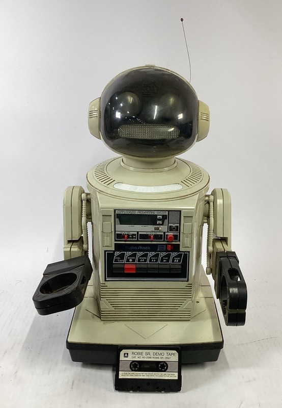 Radio Shack Robie Sr Robot W/ Cassette Tape No Remote - Untested - Parts/Repairs