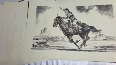 Lithograph By The Late John Bruce Unframed  19 3/4'' By 13''