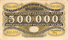 500 000 marek - Karlsruhe - miasto - 9.8.1923