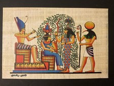 Egyptian Papyrus Painting Nefertiti’s Journey to Life 12x8”