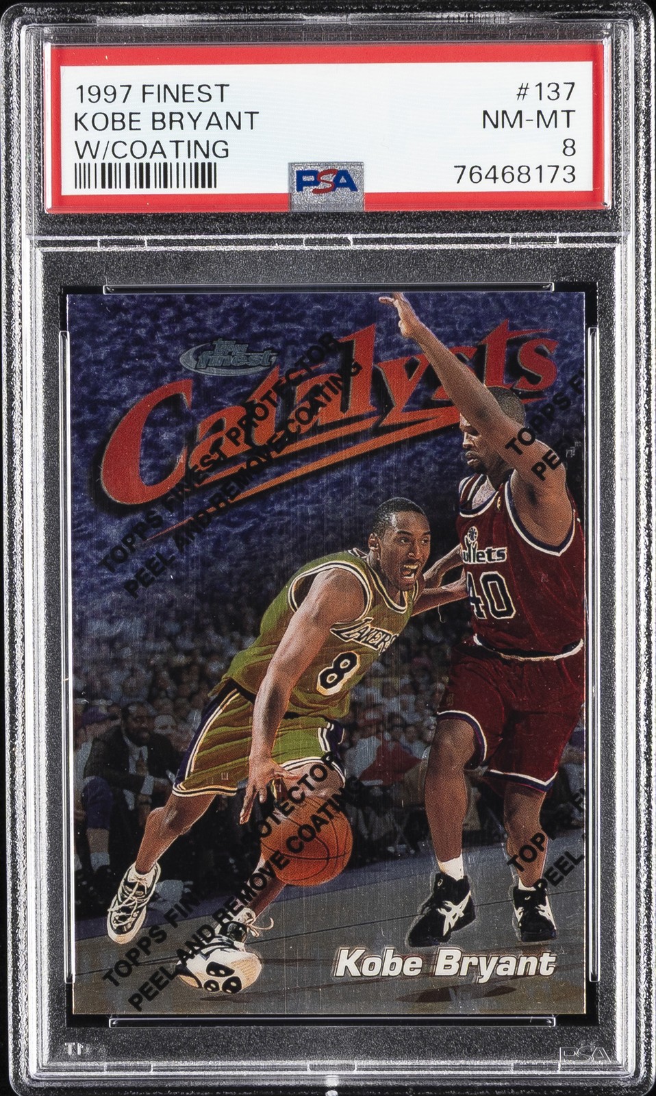 1997 FINEST W/COATING #137 KOBE BRYANT PSA 8