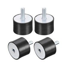 4pcs Rubber Mount M8 Male/Female Vibration Isolator Shock Absorber D40mmxH30mm