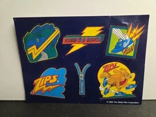 Vintage 80s ZIPS FLASH 1984 Sticker Sheet 5x7 Stride Rite Corp. (6) Stickers