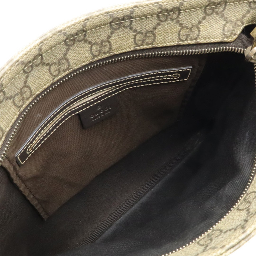 Gucci GG Supreme Shoulder Bag Crossbody Khaki Beige Used AB thumbnail 7