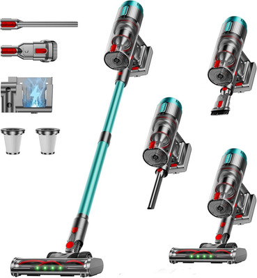 Cordless Vacuum Cleaner, 80Mins 650W/55KPA Self-Standing Vacuum Cleaners for Hom