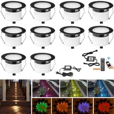 WiFi LED Deck Lights Kits RGBW Φ31mm Smart Phone Control Low Voltage Waterproof