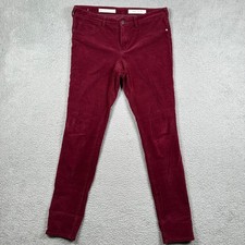 Pilcro and the Letterpress Serif Corduroy Pant Burgundy Slim Anthropologie Sz 29