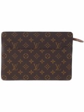 Louis Vuitton Monogram Leather Brown Pochette Homme Shoulder Bag