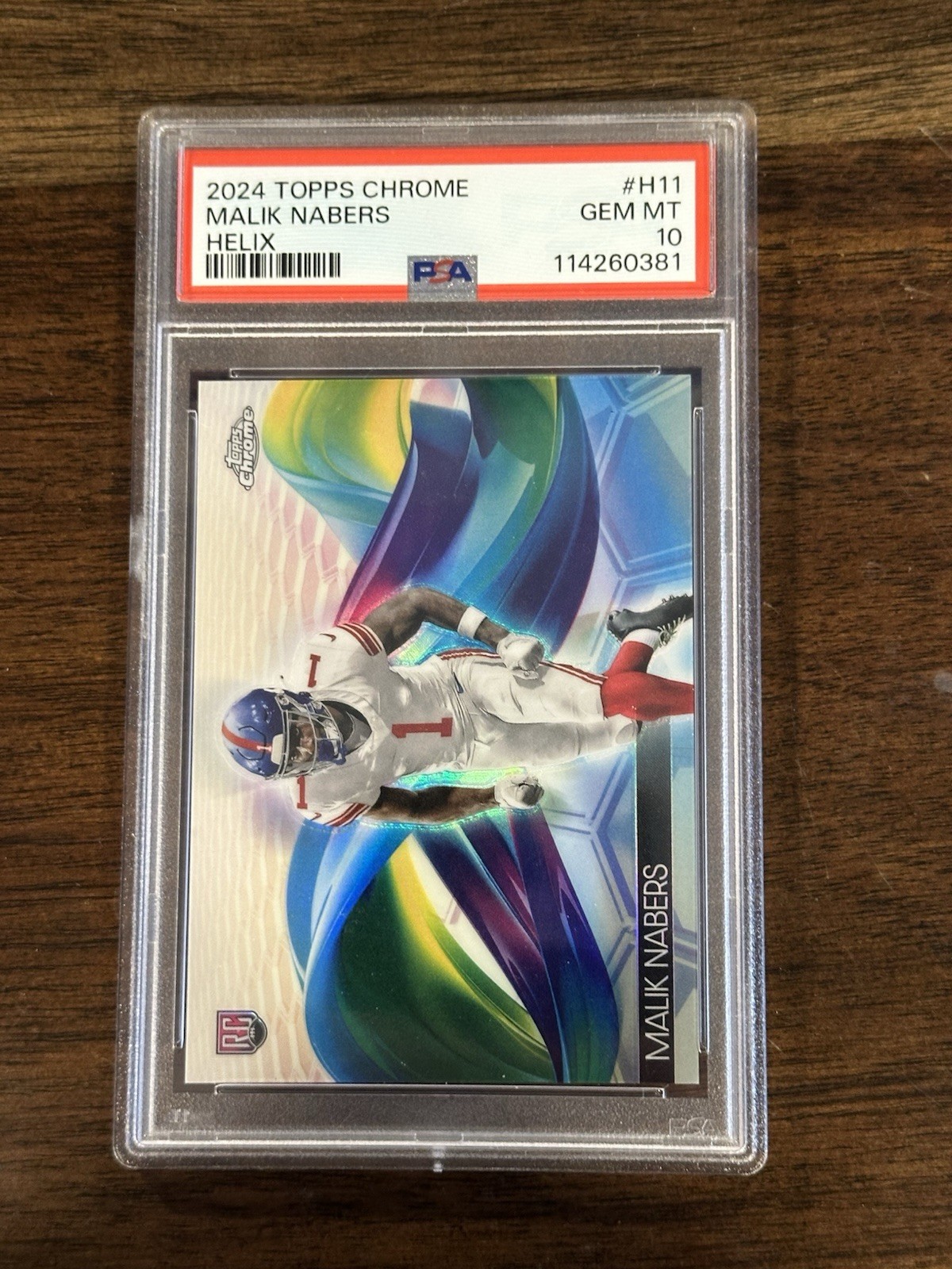 2024 Topps Chrome Helix #H11 Malik Nabers RC PSA 10 Rookie Case Hit SSP