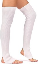 Women's Over Knee Thigh High Warm Leg Warmers Stirrup Thermal 80s Long Socks ...