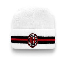 Berretto AC Milan Ufficiale bianco/rossonero – stemma ACM 1899 - 2023008