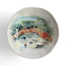 Effetti d'Arte 8.75” Portofino Pasta Salad Dessert Plate Handmade in Italy