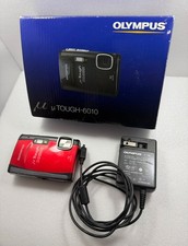 Olympus Stylus Tough-6010 Red 12MP Digital Camera w/ Box  xD MicroSD Adapte