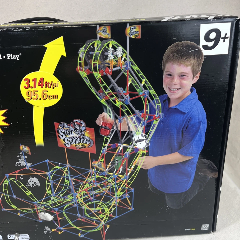KNEX Steel Scorpion Roller Coaster 265300 1035 Pieces Open Box Complete NEW - Image 3 of 4