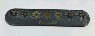 #ad #ad Antique The Calculator Co. Grand Rapids Michigan Math Adding Tool Brass Wheels $35.09