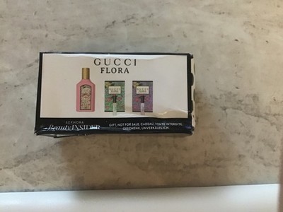 NIB Luxury Gucci Flora Sampler set w/ 3 Eau de Parfums Gardenia Jasmine Magnolia