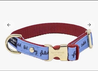 KATE SPADE NEW YORK ITS RAINING  CATS AND DOGS DOG COLLAR S/M NWT ADORABLE