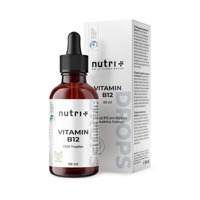 Vitamin B12 Tropfen hochdosiert + vegan - flüssig Komplex mit Methylcobalamin