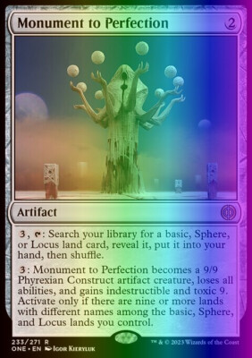 MTG Monument to Perfection (233/530) Phyrexia All Will Be One LP FOIL
