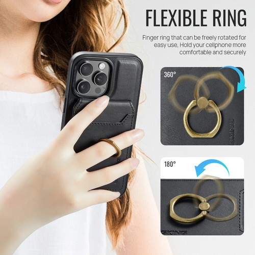 MAGKING Luxury Leather MagSafe Phone Case For Apple iPhone 16 Pro Max Plus Cover - Zdjęcie 3 z 26