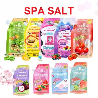 A BONNE Silky Spa Salt Scrub Moisturizing Whitening Bright Skin Exfoliator 350G
