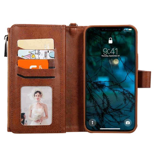 For iPhone 12 11 Pro Max SE 8 7 6s Magnetic Detachable Wallet Leather Case Cover - Picture 37 of 55