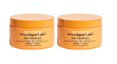 SweetSpot Labs Buff & Brighten Daily Ingrown Hair Treatment Pads with BHA 