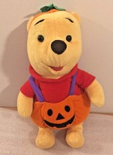 Halloween Winnie the Pooh 11" stuffed plush w/Pumpkin costume by Mattel 1998