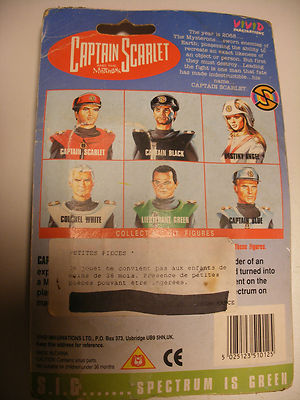 Figurine Vivid Les Sentinelles De L'Air – Captain Scarlet Black – NEUF (Thunderbirds)