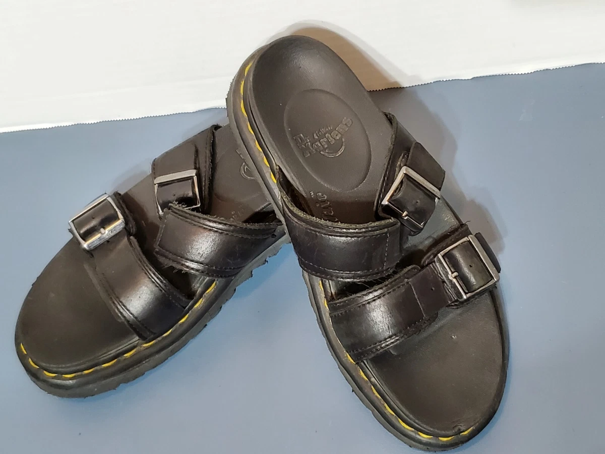 Dr martens myles ii double cheap strap sandals in black