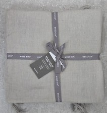 SOLD OUT West Elm European Flax Linen Twill Cotton Throw Blanket 50x60 FREEUSHIP