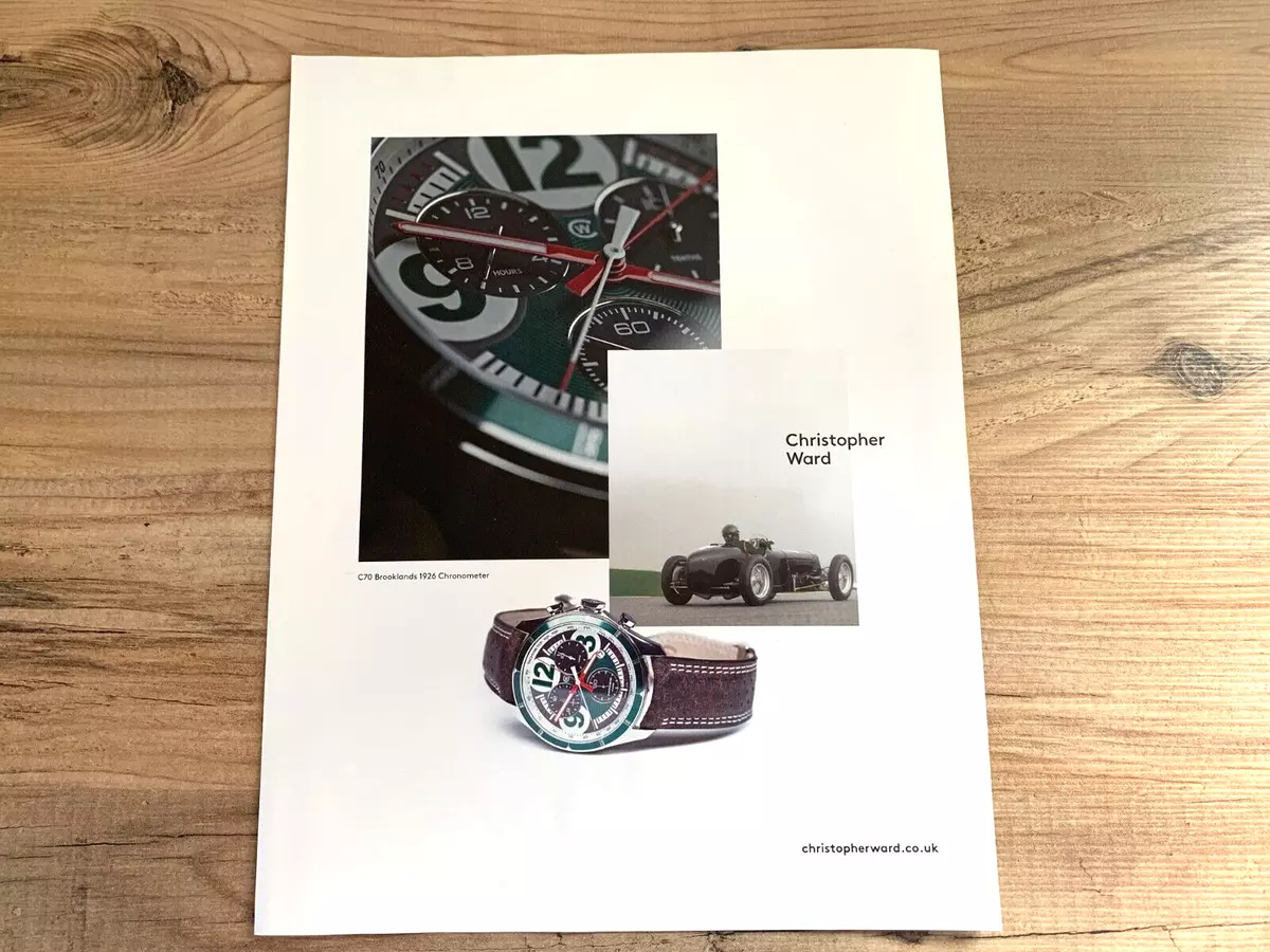 MONTRE D ART MURAL CHRONO CHRISTOPHER WARD C70 BROOKLANDS CHRONO ANNONCE