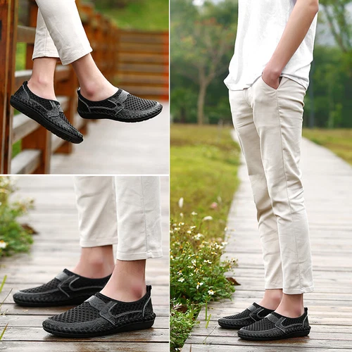 Herren Halbschuhe Slip on Sommer Loafer Slipper Mokassin Hausschuh Fahrschuhe - Bild 15 von 28
