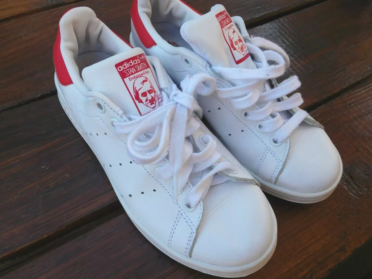 stan smith white red