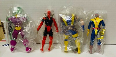 FAO Schwarz Exclusive X-Force 4 Pack Toy Biz 5'' Deadpool Cable Trevor Forge 1995