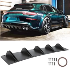 Rear Bumper Diffuser Spoiler 10 Shark Fins Trim For Porsche Panamera 2010-2023