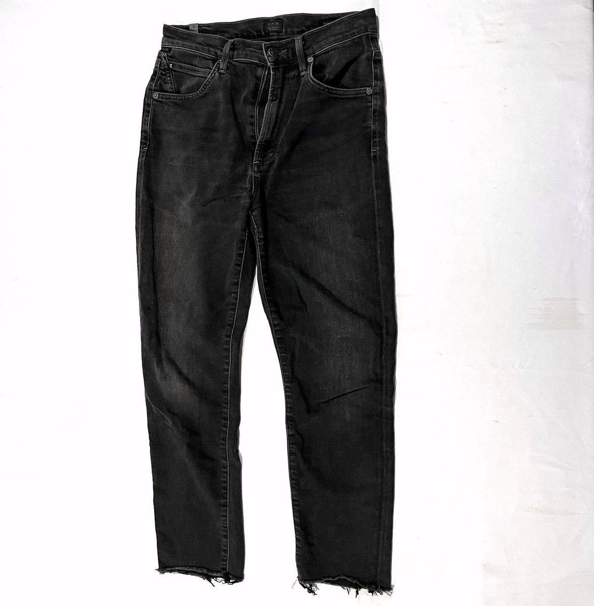 Citizens of Humanity Womens Chrissy Uber High Rise Skinny Jeans Black 26  Waist