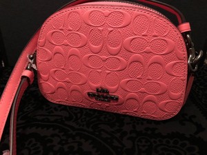 mini serena crossbody in signature canvas with snowflake print