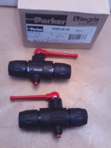 2- PARKER / LEGRIS TRANSAIR # 4089 25 00 VENTED BALL VALVE-25mm ...