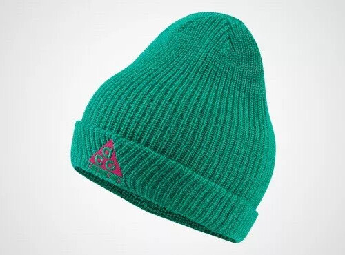 Nike ACG Winter Beanie Knit Hat Mens Womens Green/ Pink Size AV4775-319 | eBay