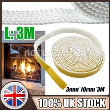 3 meters Flat Stove Rope Self Adhesive White Glass Seal Stove Fire Rope 3 x 10mm
