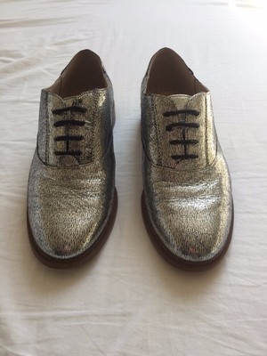 clarks silver brogues