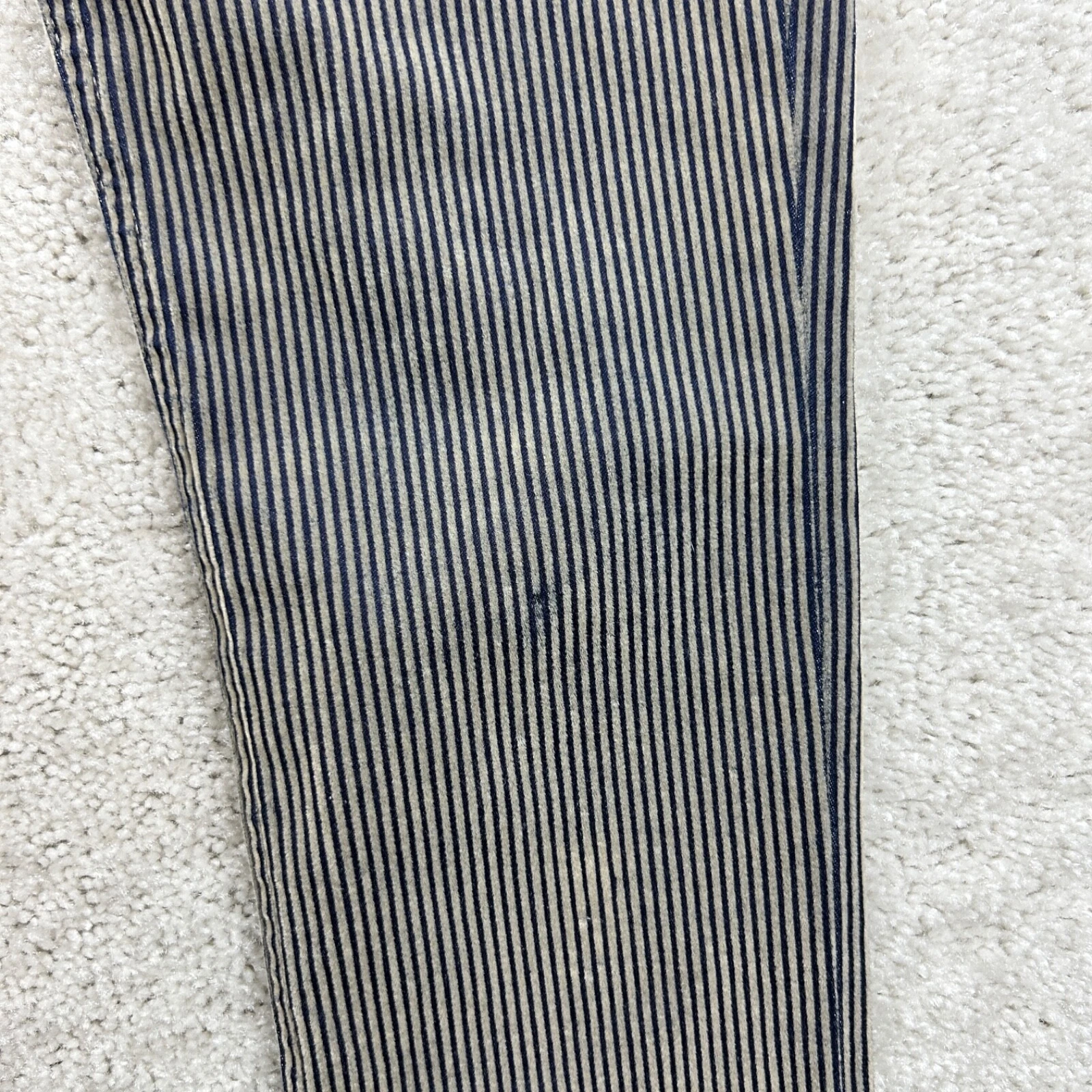 Pantalone donna Acne Studios taglia 27 34 blu a righe skinny elasticizzato no blu floccato