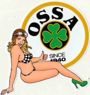 OSSA right pin up right vinyl sticker laminated 