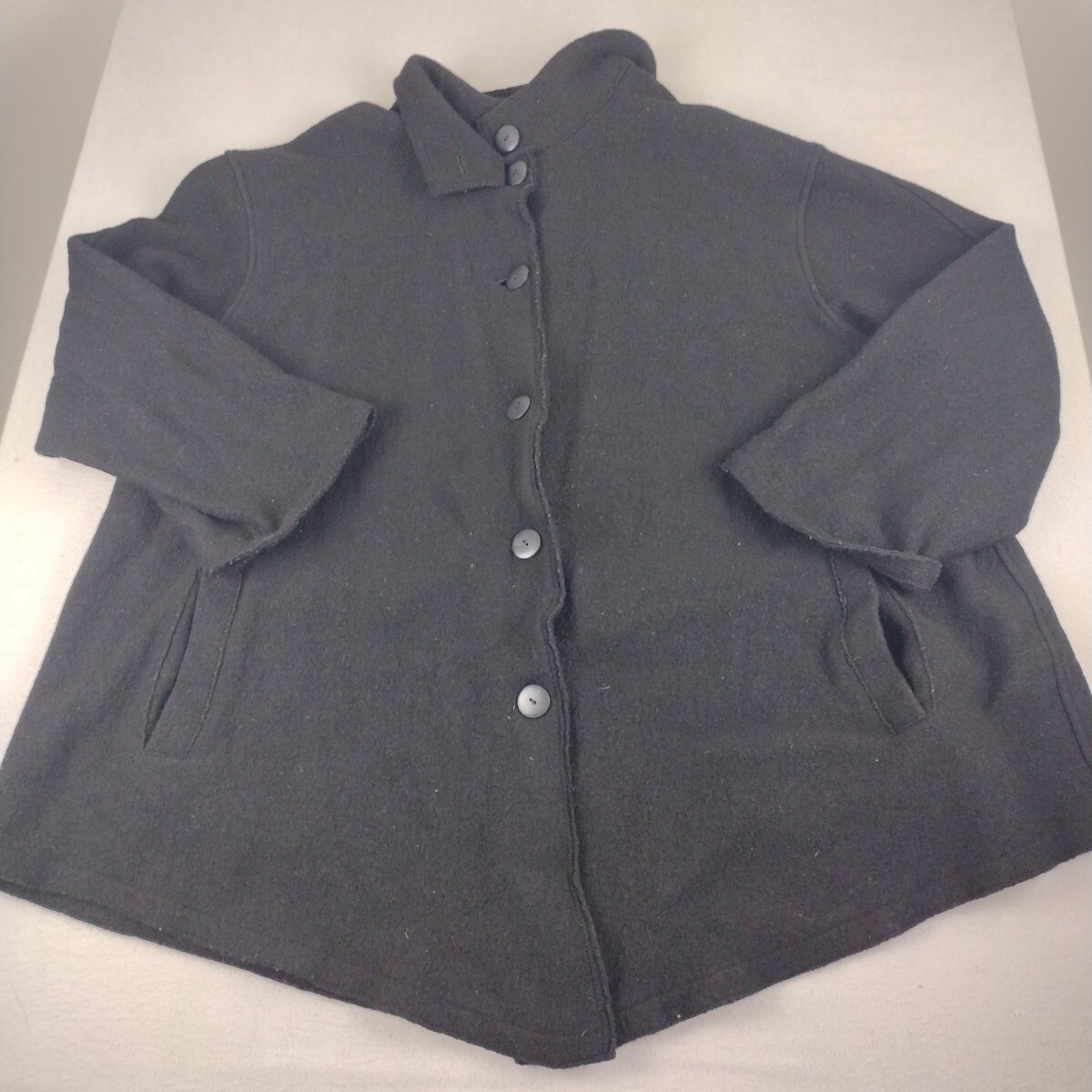 J Jill Cardigan Sweater Womens 4X 4XL Wool Long Sleeve Button Front Black